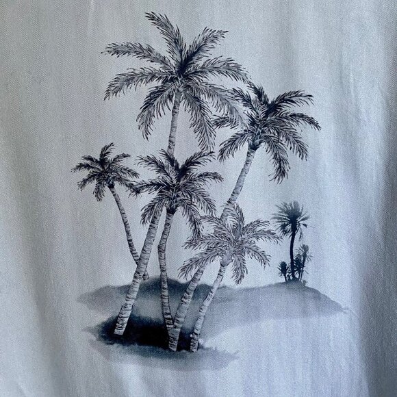 Jos. A. Bank Silk Short Sleeve Shirt with Tropical Palm Trees Mens XL - Picture 6 of 10